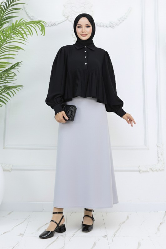 Scuba Kloş Etek 212 Açık Gri