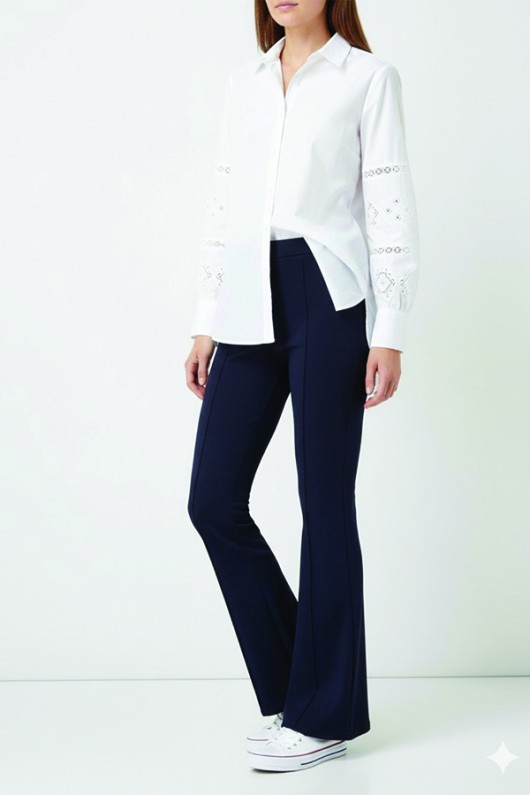 İspanyol Paça Pantolon A1106 Lacivert İspanyol Paça Pantolon A1106 Lacivert