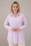  Çizgili Gömlek Lila 12020