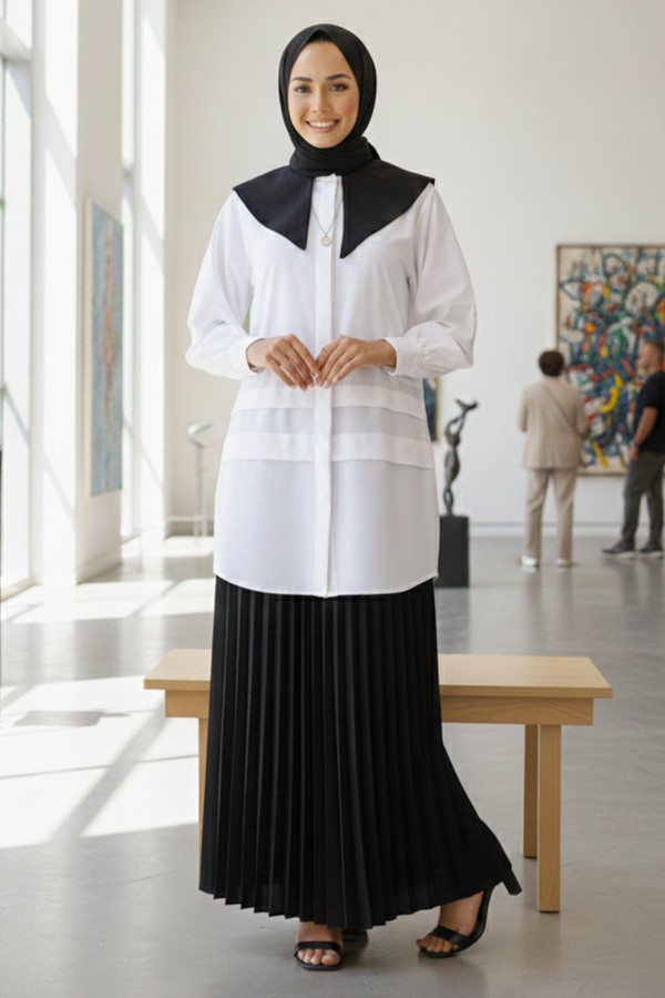  Sivri Yakalı Gömlek Beyaz 2068