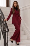 İp Bağcıklı Ceket Takım Bordo 2265