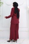 İp Bağcıklı Ceket Takım Bordo 2265 İp Bağcıklı Ceket Takım Bordo 2265