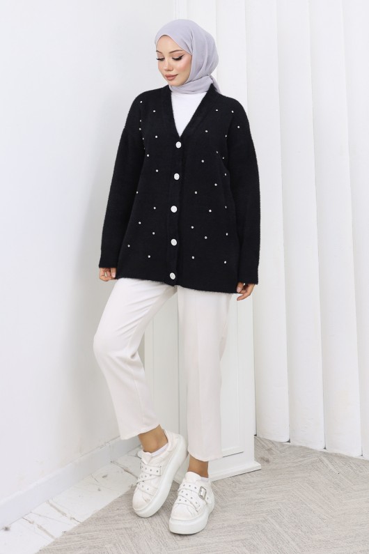 Beyoğlu Taşlı Sakal Ceket H25308 Siyah Beyoğlu Taşlı Sakal Ceket H25308 Siyah