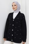 Beyoğlu Taşlı Sakal Ceket H25308 Siyah Beyoğlu Taşlı Sakal Ceket H25308 Siyah