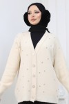 Beyoğlu Taşlı Sakal Ceket H25308 Taş Rengi Beyoğlu Taşlı Sakal Ceket H25308 Taş Rengi