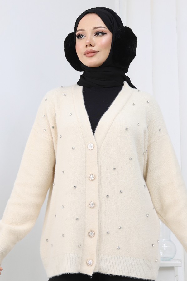 Beyoğlu Taşlı Sakal Ceket H25308 Taş Rengi Beyoğlu Taşlı Sakal Ceket H25308 Taş Rengi