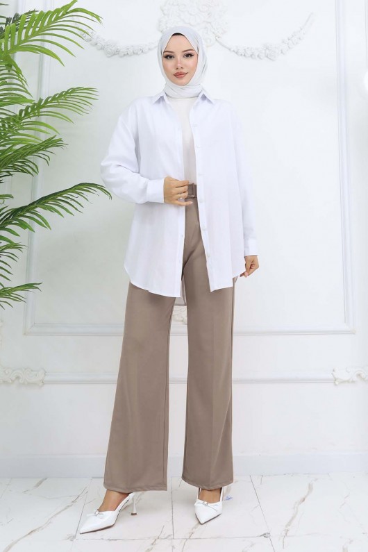 Bol Paça Palazzo Pantolon Vizon 3044 Bol Paça Palazzo Pantolon Vizon 3044