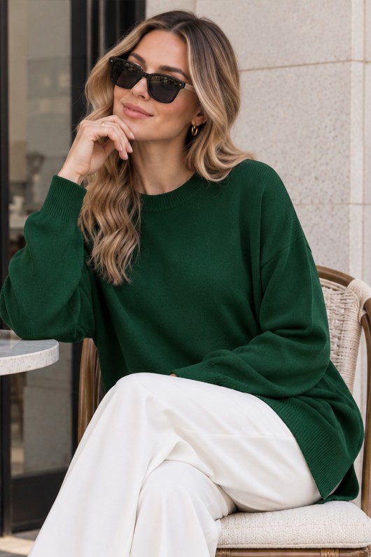Tesettür Tunik N3177 Zümrüt Yeşili