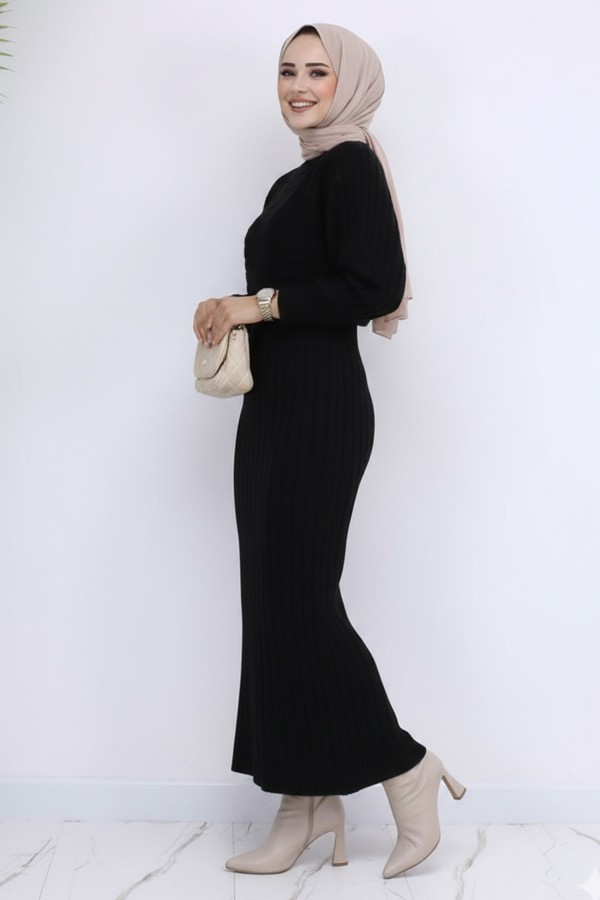 Fitilli Jile Triko Takım Siyah 4045