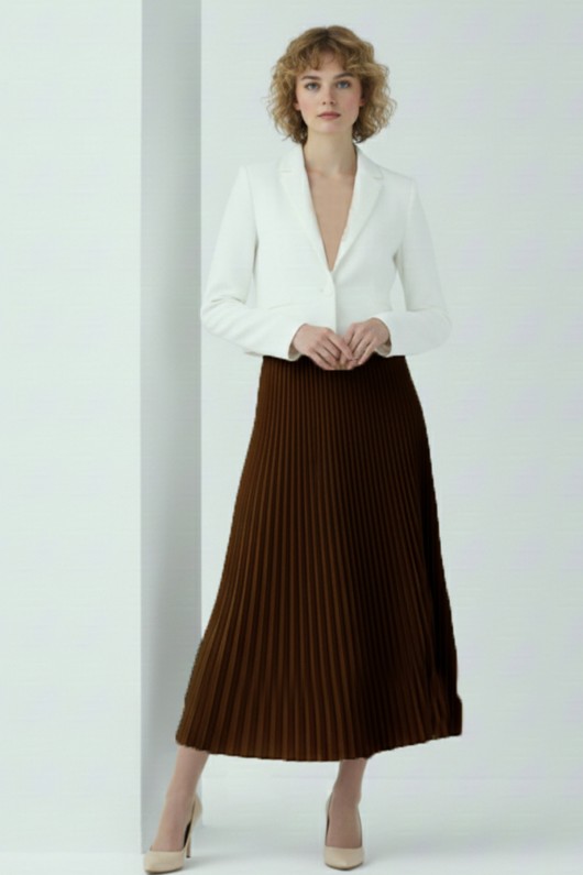 Piliseli Etek 4560 Kahverengi Piliseli Etek 4560 Kahverengi