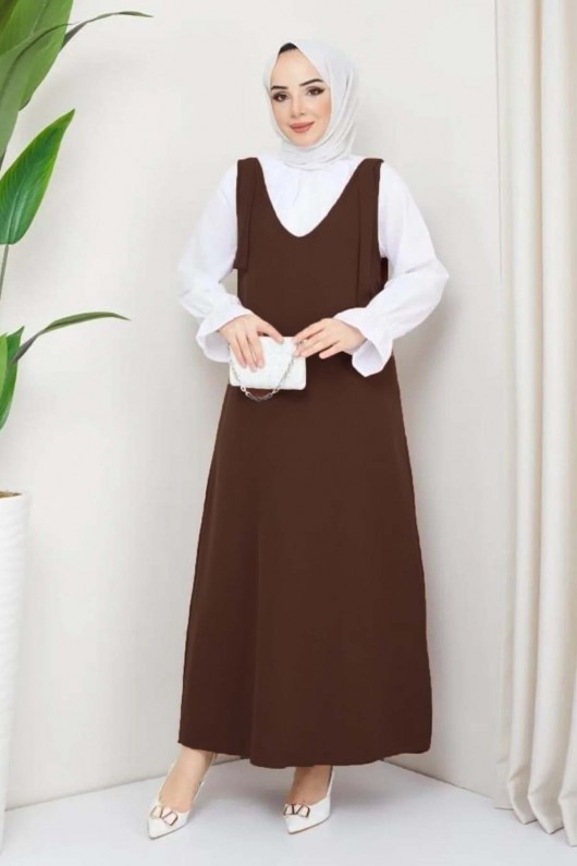  Gömlek + Ji̇le Elbi̇se Kahverengi 4678