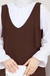 Gömlek + Ji̇le Elbi̇se Kahverengi 4678 Gömlek + Ji̇le Elbi̇se Kahverengi 4678