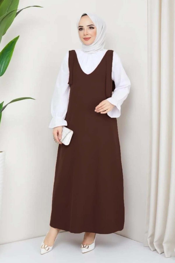 Gömlek + Ji̇le Elbi̇se Kahverengi 4678 Gömlek + Ji̇le Elbi̇se Kahverengi 4678