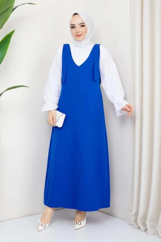  Gömlek + Ji̇le Elbi̇se Saks Mavisi 4678