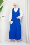 Gömlek + Ji̇le Elbi̇se Saks Mavisi 4678 Gömlek + Ji̇le Elbi̇se Saks Mavisi 4678