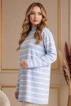Çizgili Triko Tunik R6038 Lila