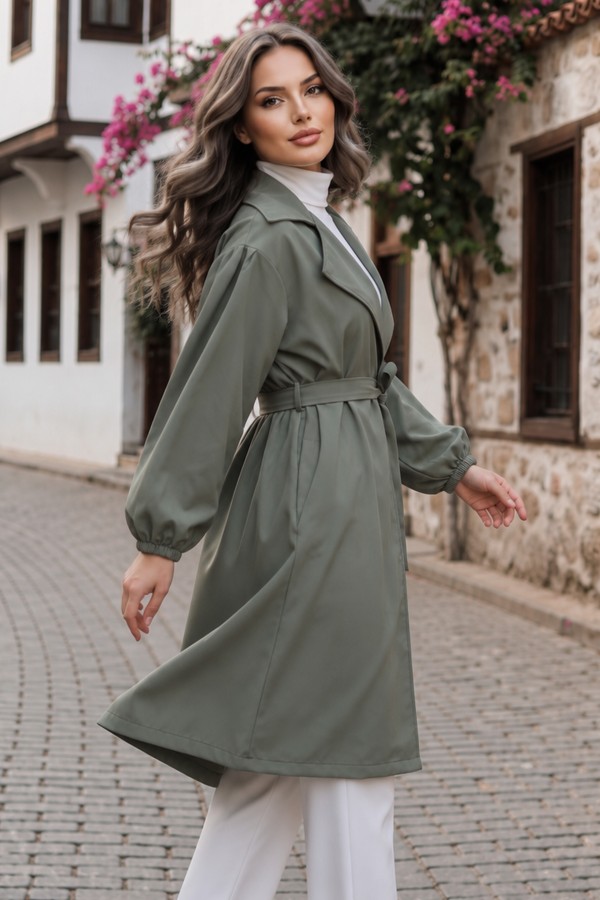   Kuşaklı Trençkot Nefti 61533