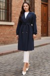 Çizgili Trençkot Lacivert 61673 Çizgili Trençkot Lacivert 61673