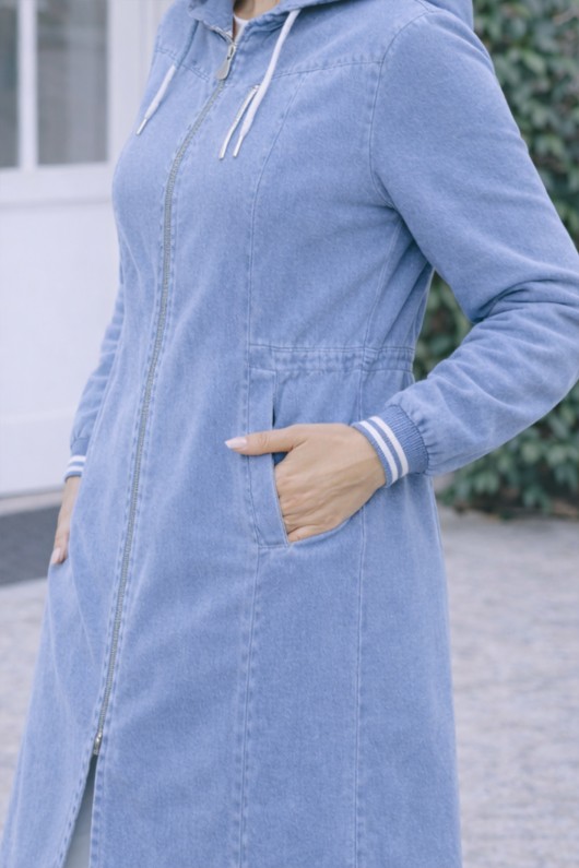 Beli Lastikli Spor Kot Kap Lacivert O7914 Mavi