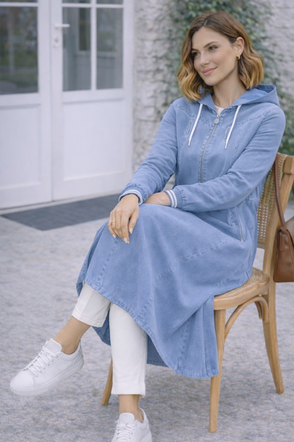 Beli Lastikli Spor Kot Kap Lacivert O7914 Mavi