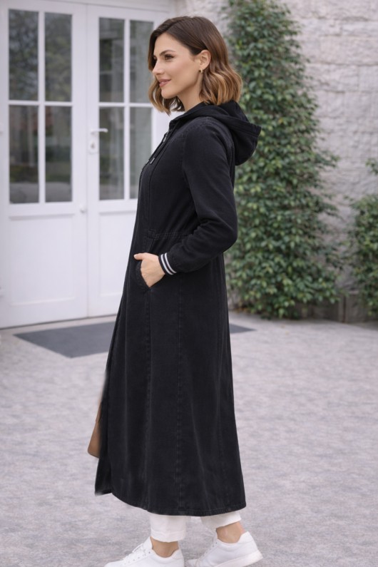 Beli Lastikli Spor Kot Kap Lacivert O7914 Siyah