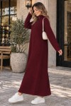 Fitilli Triko Elbise K3005 Bordo
