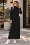 Fitilli Triko Elbise K3005 Siyah