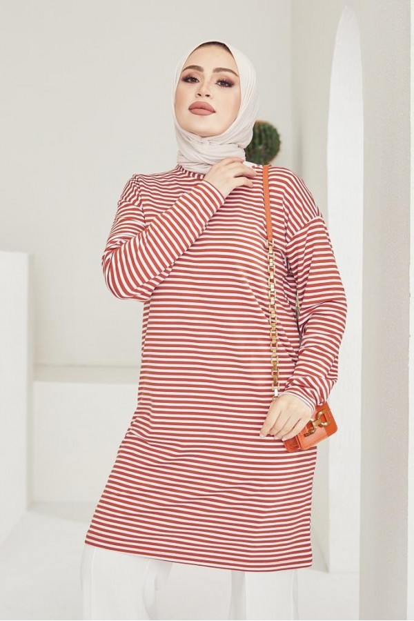  Çizgili Tunik Kiremit 533