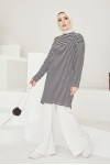  Çizgili Tunik Siyah 533