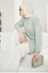  Çizgili Tunik Yeşil 533