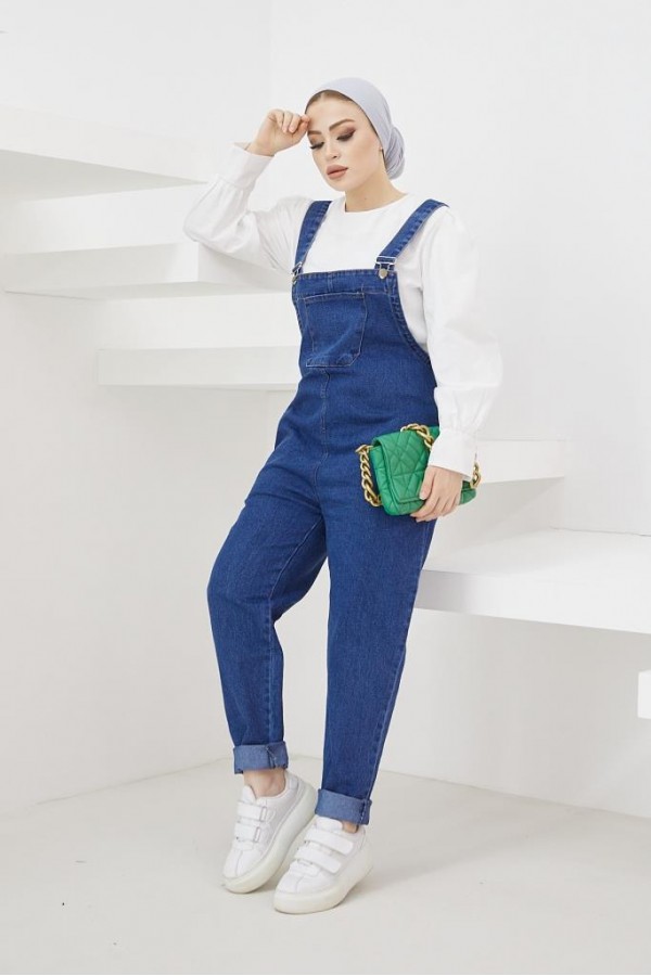  Tesettür Kot Tulum Lacivert 3437