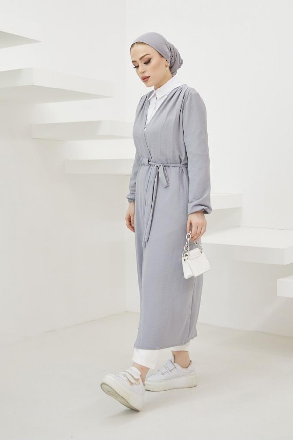  Aerobin Beli Bağlamalı Teettür  Kap Gri 7579