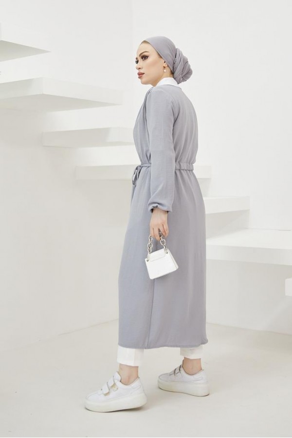  Aerobin Beli Bağlamalı Teettür  Kap Gri 7579