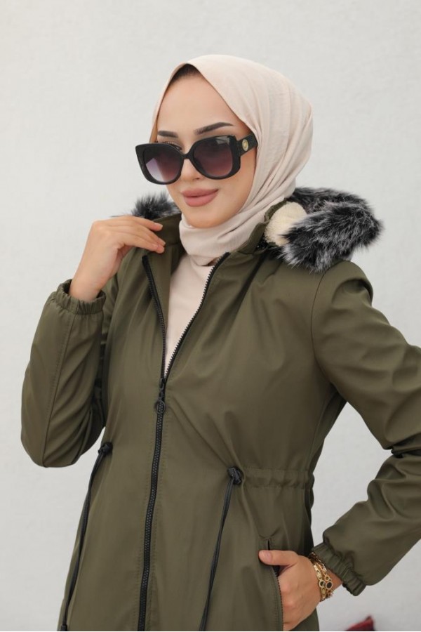 İçi Peluşlu Bondit Kaban Haki 3004-1 İçi Peluşlu Bondit Kaban Haki 3004-1