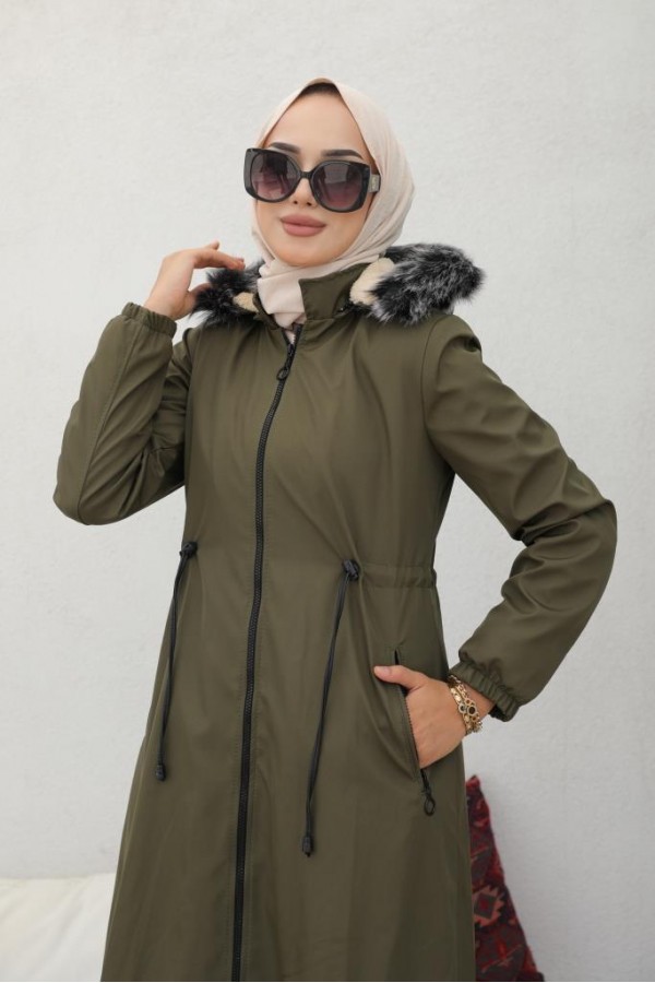 İçi Peluşlu Bondit Kaban Haki 3004-1 İçi Peluşlu Bondit Kaban Haki 3004-1