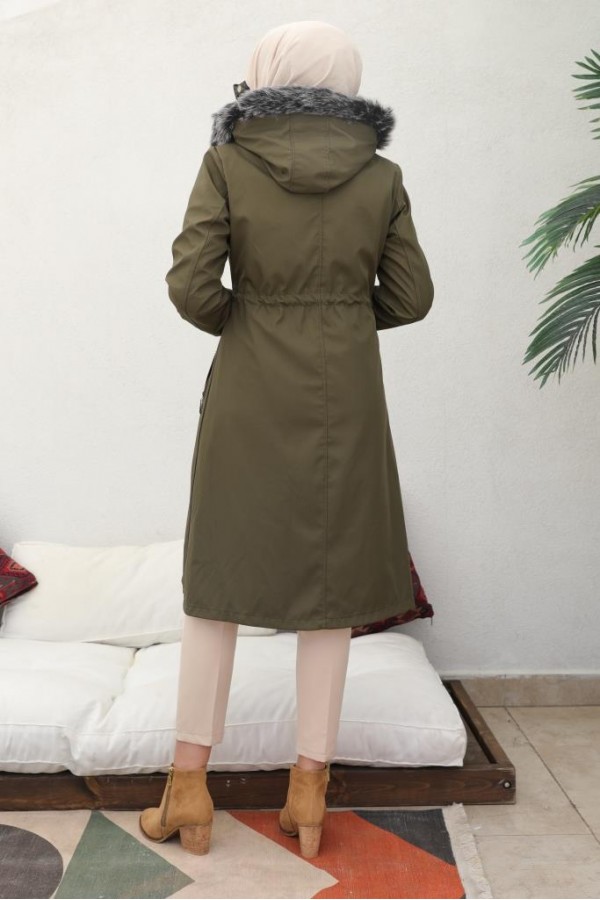 İçi Peluşlu Bondit Kaban Haki 3004-1 İçi Peluşlu Bondit Kaban Haki 3004-1