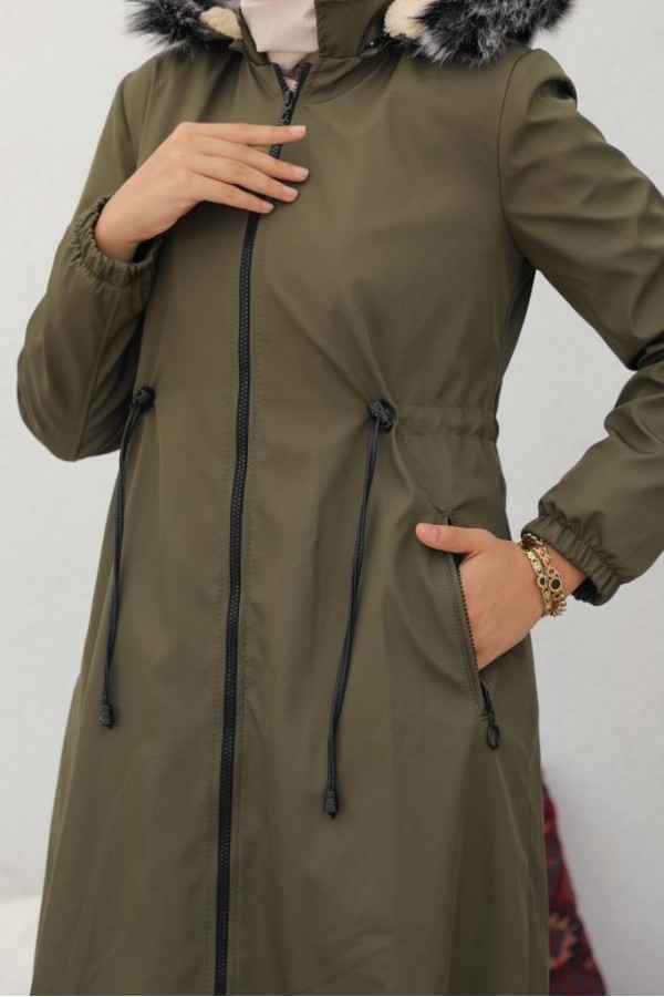 İçi Peluşlu Bondit Kaban Haki 3004-1 İçi Peluşlu Bondit Kaban Haki 3004-1