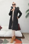 İçi Peluşlu Bondit Kaban Siyah 3004-1 İçi Peluşlu Bondit Kaban Siyah 3004-1