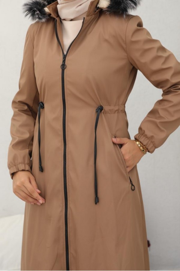 İçi Peluşlu Bondit Kaban Vizon 3004-1 İçi Peluşlu Bondit Kaban Vizon 3004-1