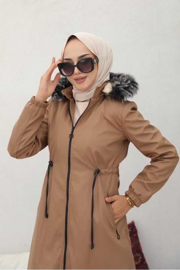 İçi Peluşlu Bondit Kaban Vizon 3004-1 İçi Peluşlu Bondit Kaban Vizon 3004-1