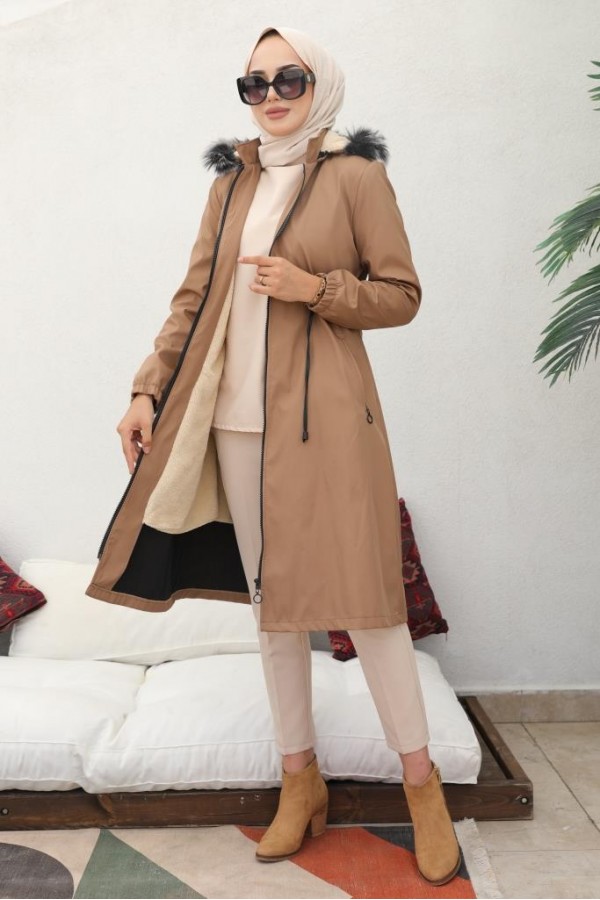 İçi Peluşlu Bondit Kaban Vizon 3004-1 İçi Peluşlu Bondit Kaban Vizon 3004-1