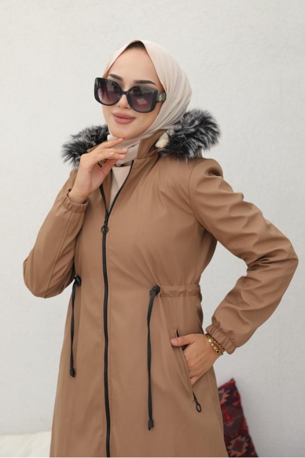 İçi Peluşlu Bondit Kaban Vizon 3004-1 İçi Peluşlu Bondit Kaban Vizon 3004-1