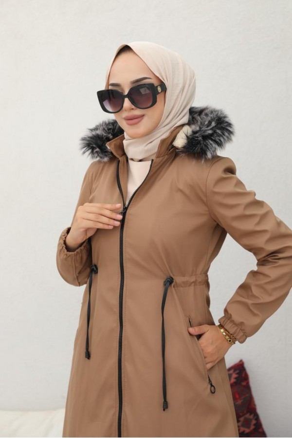 İçi Peluşlu Bondit Kaban Vizon 3004-1 İçi Peluşlu Bondit Kaban Vizon 3004-1