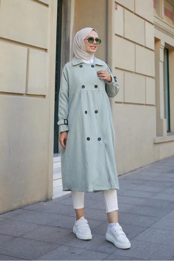  Salaş Kesim Tesettür Trenç Çağla 61194