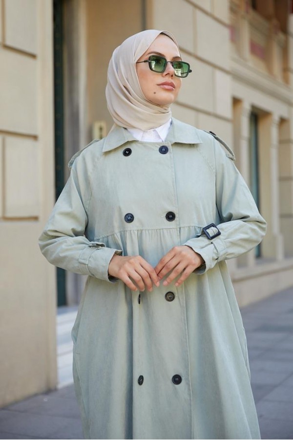  Salaş Kesim Tesettür Trenç Çağla 61194