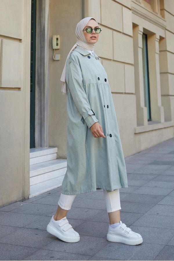  Salaş Kesim Tesettür Trenç Çağla 61194