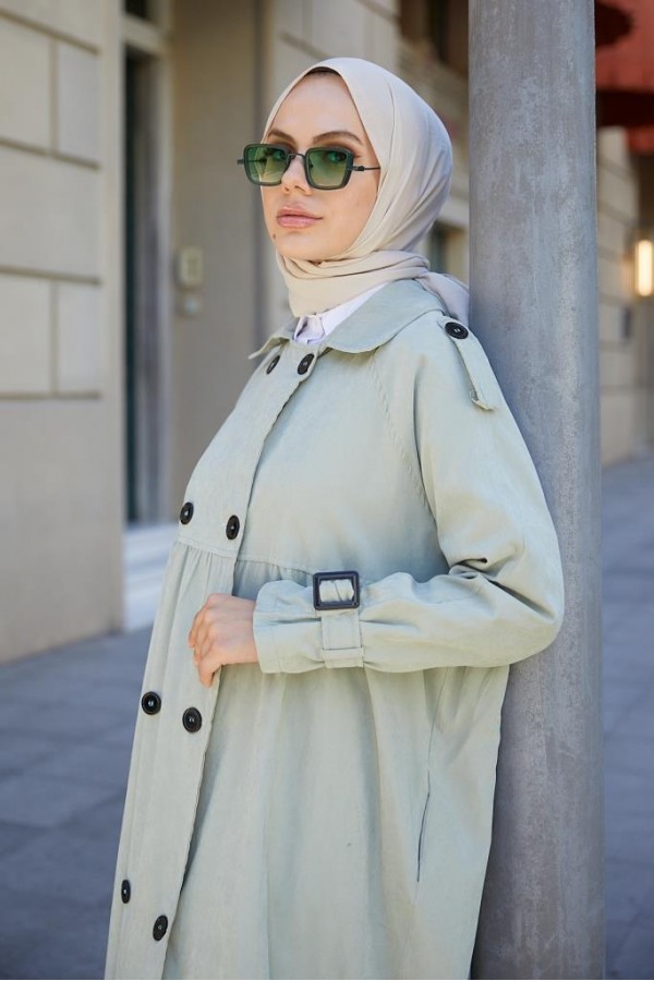  Salaş Kesim Tesettür Trenç Çağla 61194