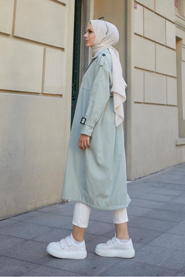  Salaş Kesim Tesettür Trenç Çağla 61194