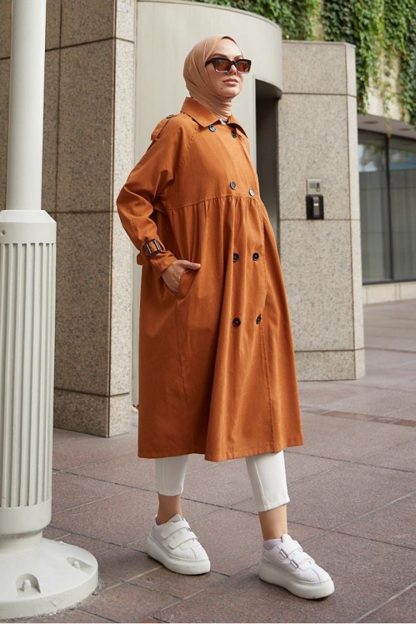  Salaş Kesim Tesettür Trenç Tarçın 61194