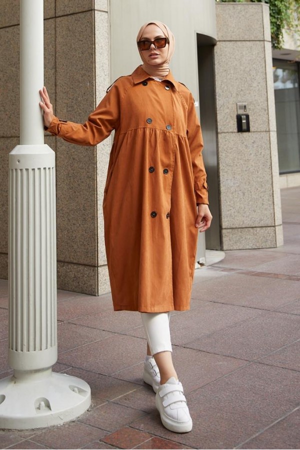  Salaş Kesim Tesettür Trenç Tarçın 61194